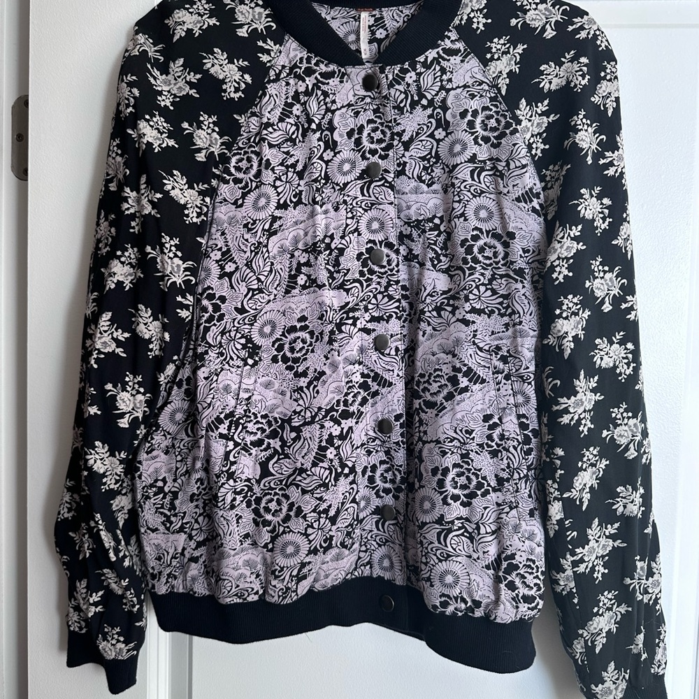 Free People purple flower jacket